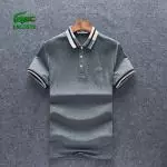 t-shirt lacoste homme new polo button gris